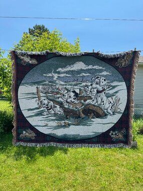 Vintage 101 Dalmatians Disney Tapestry Throw Blanket